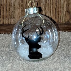Reindeer glass ball ornament